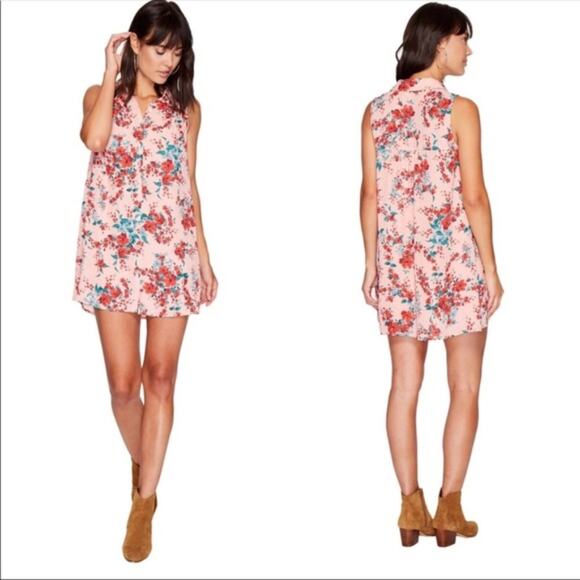 Jack by B.B. Dakota Pink Floral Button Down Dress - Picture 1 of 5